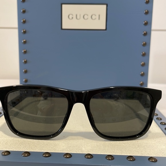 GG0381SN-007 GUCCI MENS SUNGLASSES POLARIZED BLACK - Picture 12 of 14